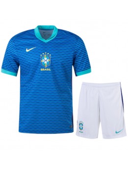 Brazil Dječji Gostujuci Dres kompleti Copa America 2024 Kratak Rukavima (+ kratke hlače)